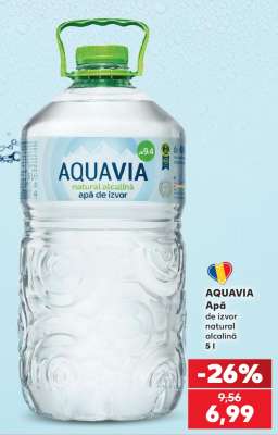 AQUAVIA Apă de izvor natural alcalină 5 l
