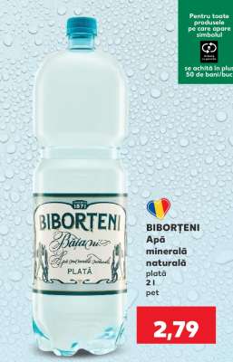 BIBORȚENI Apă minerală naturală plată