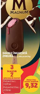 MAGNUM DOUBLE ÎNGHEȚATĂ ZMEURĂ