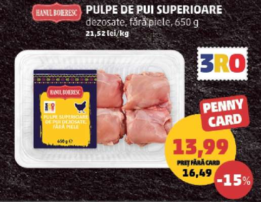 Pulpe de pui superioare