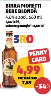 BIRRA MORETTI Bere blondă