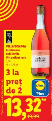 VILLA BONAGA Lambrusco dell'Emilia Vin petiant rose