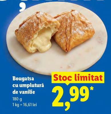 Bougatsa cu umplutură de vanilie