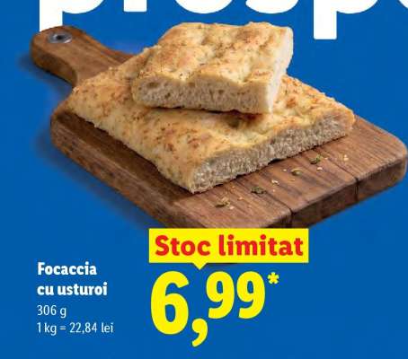 Focaccia cu usturoi