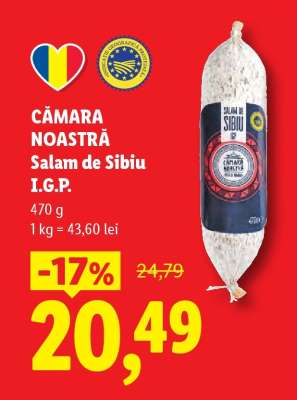 CĂMARA NOASTRĂ Salam de Sibiu I.G.P.