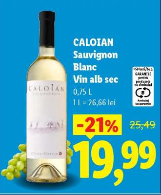 CALOIAN Sauvignon Blanc Vin alb sec