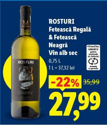 Rosturi Fetească Regală & Fetească Neagră Vin alb sec