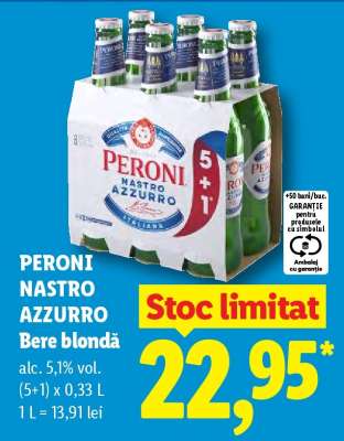 PERONI NASTRO AZZURRO Bere blondă