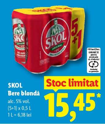 SKOL Bere blondă