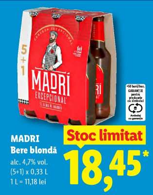 MADRI Bere blondă