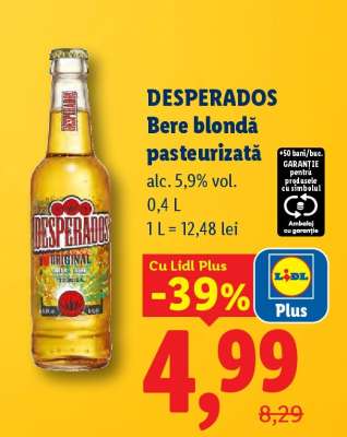 DESPERADOS Bere blondă pasteurizată