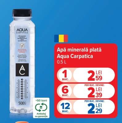 Apă minerală plată Aqua Carpatica