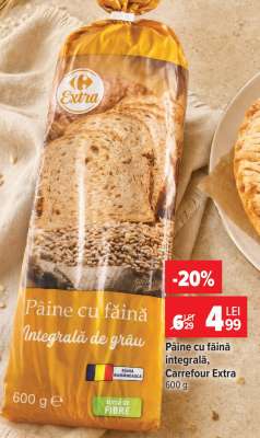 Pâine cu făină integrală, Carrefour Extra