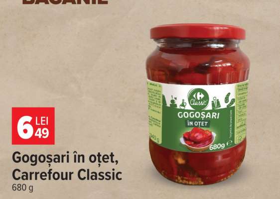 Gogoșari în oțet, Carrefour Classic
