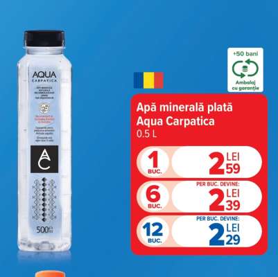 Apă minerală plată Aqua Carpatica