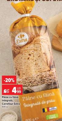 Pâine cu făină integrală, Carrefour Extra