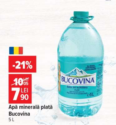 Apă minerală plată Bucovina