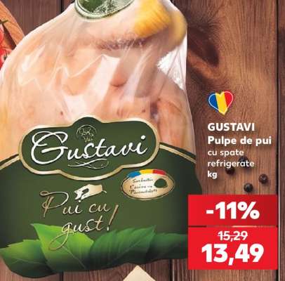 GUSTAVI Pulpe de pui cu spate refrigerate kg