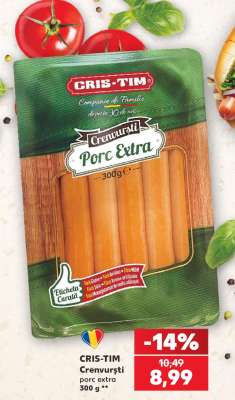 CRIS-TIM Crenvurști porc extra