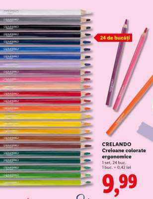 CRELANDO Creioane colorate ergonomice