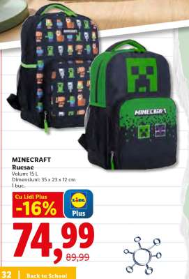 MINECRAFT Rucsac