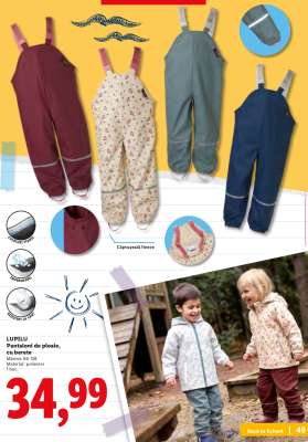 LUPILU Pantaloni de ploaie, cu bretele