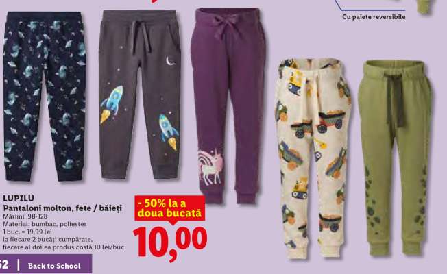 LUPILU Pantaloni molton, fete / băieți