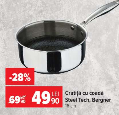 Cratiță cu coadă Steel Tech, Bergner