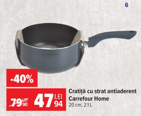Cratiță cu strat antiaderent Carrefour Home