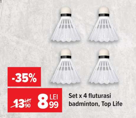Set x 4 fluturași badminton, Top Life