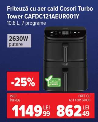 Friteuză cu aer cald Cosori Turbo Tower CAFDC121AEUR001Y