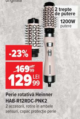 Perie rotativă Heinner HAB-R12RDC-PNK2