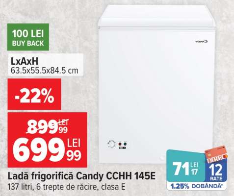 Ladă frigorifică Candy CCHH 145E