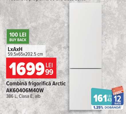 Combină frigorifică Arctic, AK60406M40W