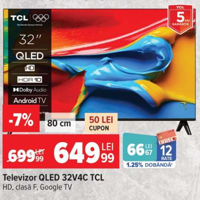 Televizor QLED 32V4C TCL