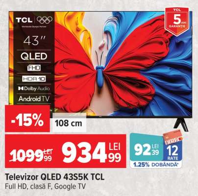 Televizor QLED 43S5K TCL