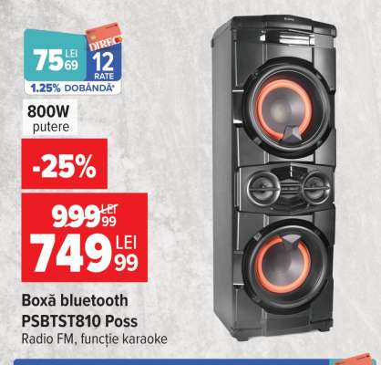 Boxă bluetooth PSBTST810 Poss