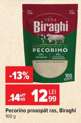 Pecorino proaspăt ras, Biraghi