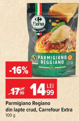 Parmigiano Reggiano din lapte crud, Carrefour Extra