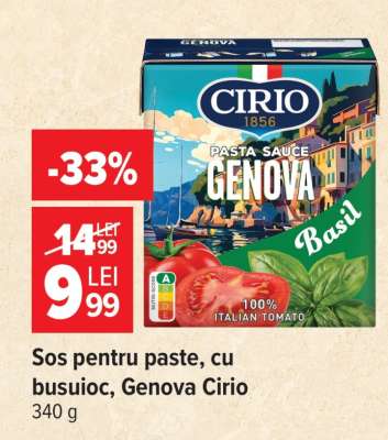 Sos pentru paste, cu busuioc, Genova Cirio