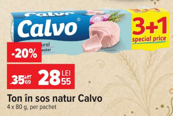 Ton în sos natur Calvo