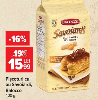 Pișcoturi cu ou Savoiardi, Balocco