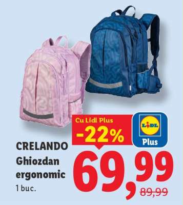 CRELANDO Ghiozdan ergonomic