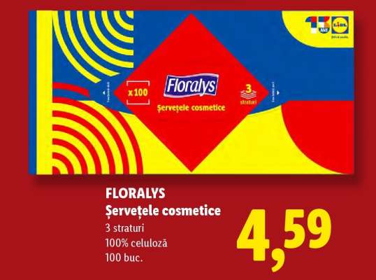 FLORALYS Șervețele cosmetice