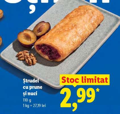 Ștrudel cu prune și nuci