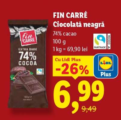 FIN CARRÉ Ciocolată neagră