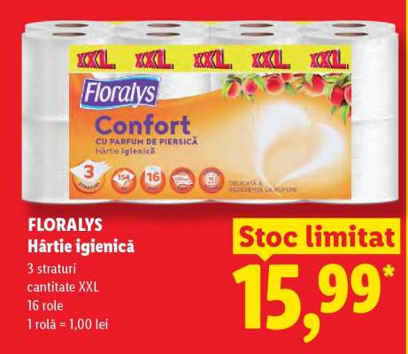 FLORALYS Hârtie igienică