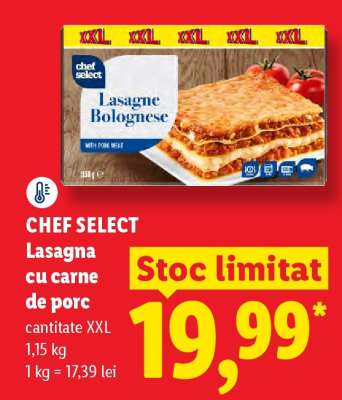 CHEF SELECT Lasagna cu carne de porc