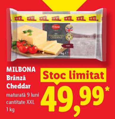 Milbona Brânză Cheddar
