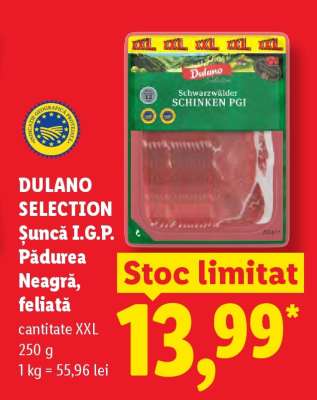 DULANO SELECTION Șuncă I.G.P. Pădurea Neagră, feliată